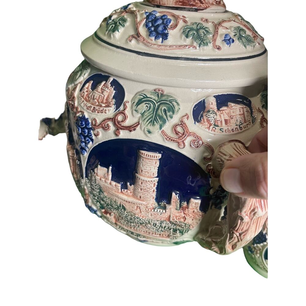 Vintage German Castle Stoneware Punchbowl/Tureen Set - Picture 3 of 8